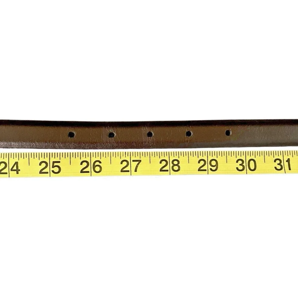 Calvin Klein Leather Belt Women S Black CK Logo Classic Preppy Minimalist Office